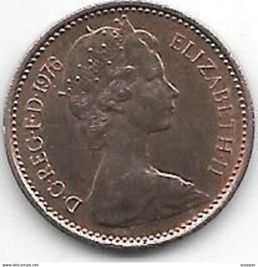 Great Britain 1/2 Penny 1976  Km 914  Unc/ms63 - 1/2 Penny & 1/2 New Penny