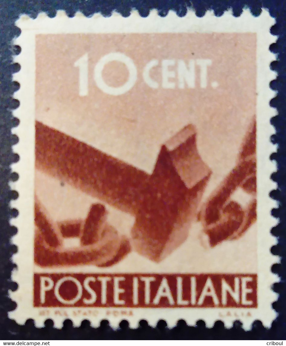 Italie Italy Italia 1945 Yvert 481 ** MNH - 1946-60: Nieuw/plakker