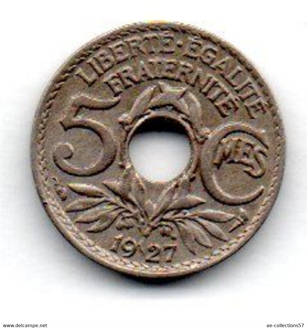 France  - 5 Centimes 1927  -  état  TTB+ - Other & Unclassified