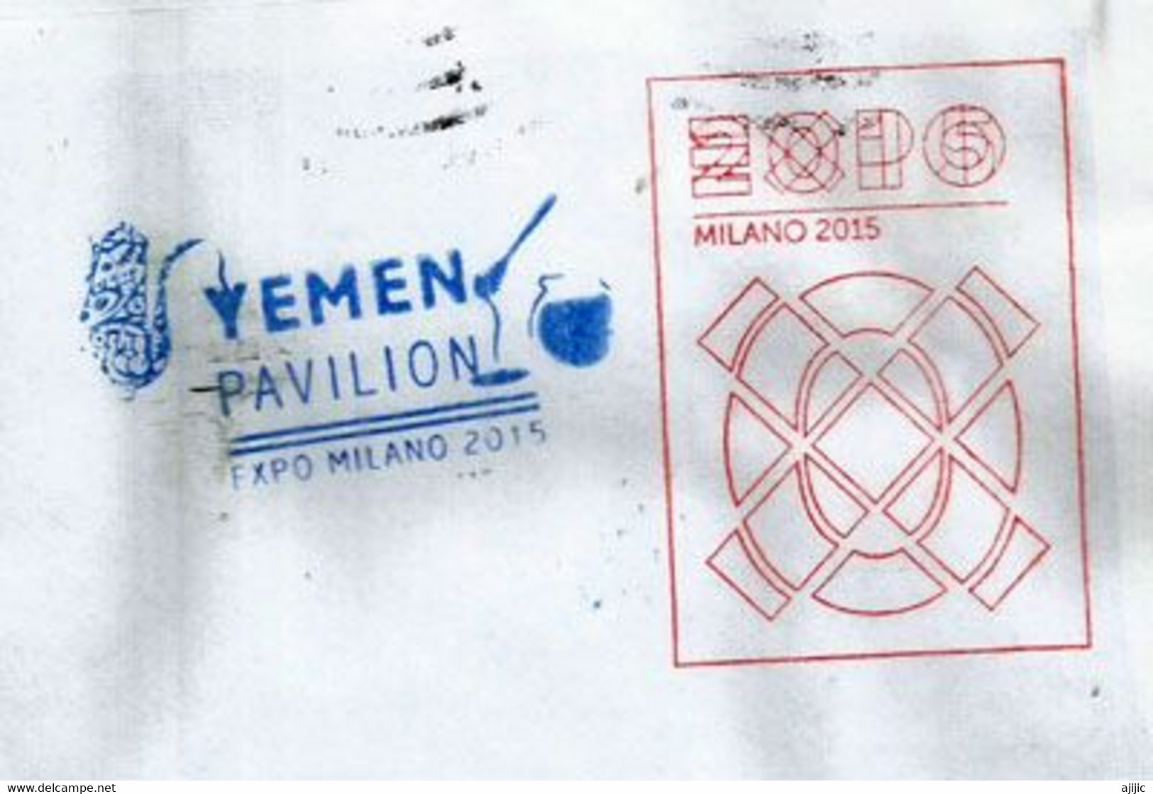 YEMEN. EXPO UNIVERSELLE MILANO 2015. (le Café), Lettre Du Pavillon Du Yemen à MILAN, Adressée En Andorre - 2015 – Milan (Italie)