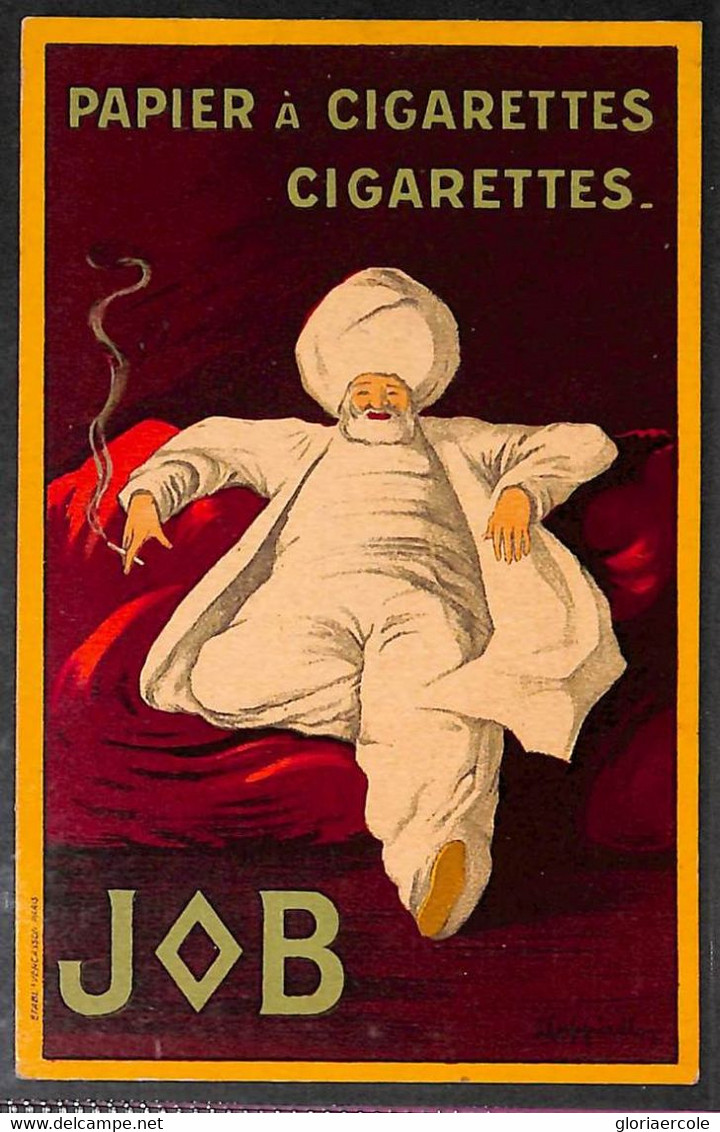 Lib586 - VINTAGE Illustrated ADVERTISING POSTCARD  - PUBBLICITARIA Illustrata:  JOB Cappiello CIGARETTE PAPER Smoking - Cappiello