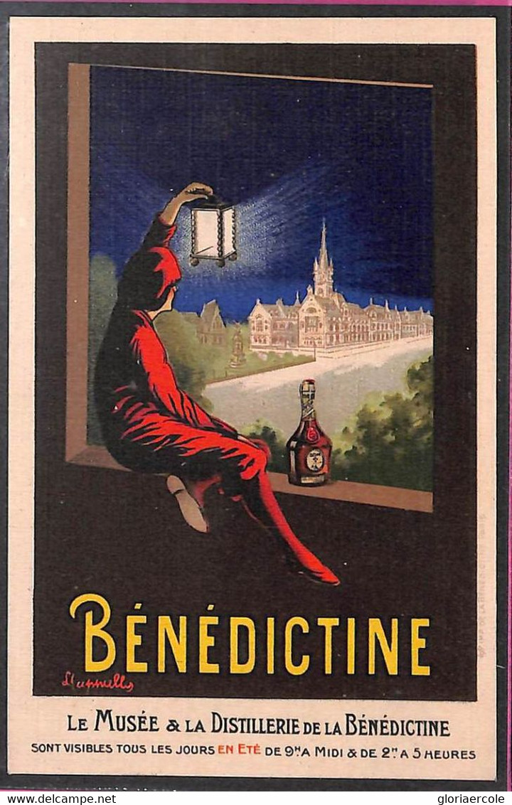 Lib594 - VINTAGE Illustrated ADVERTISING POSTCARD  - PUBBLICITARIA Illustrata:   Cappiello BENEDICTINE Distillery - Cappiello