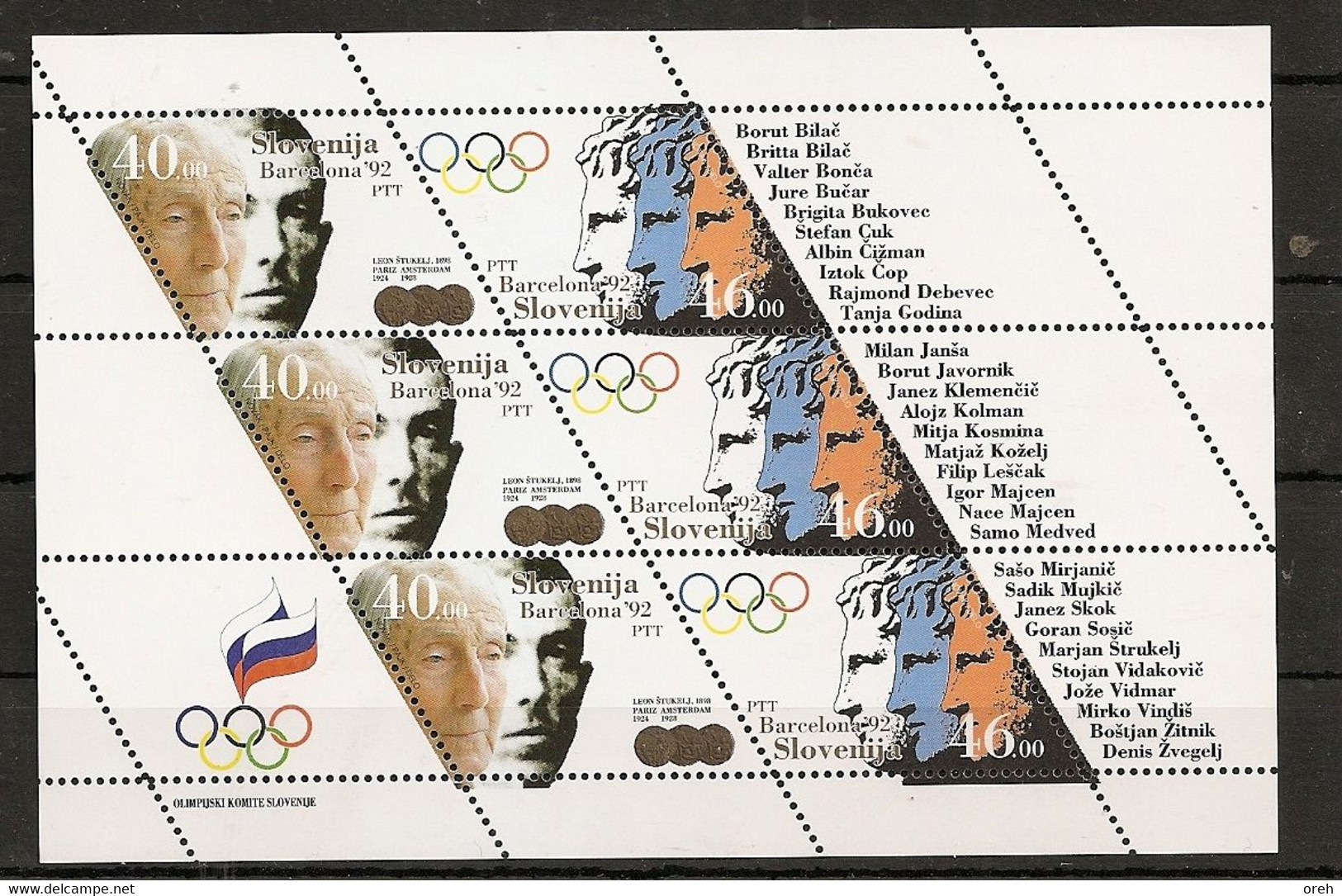 Slovenia Slovenie Slowenien 1992: Mi 27-28 Olympic Games Barcelona, Sheet MNH - Summer 1992: Barcelona