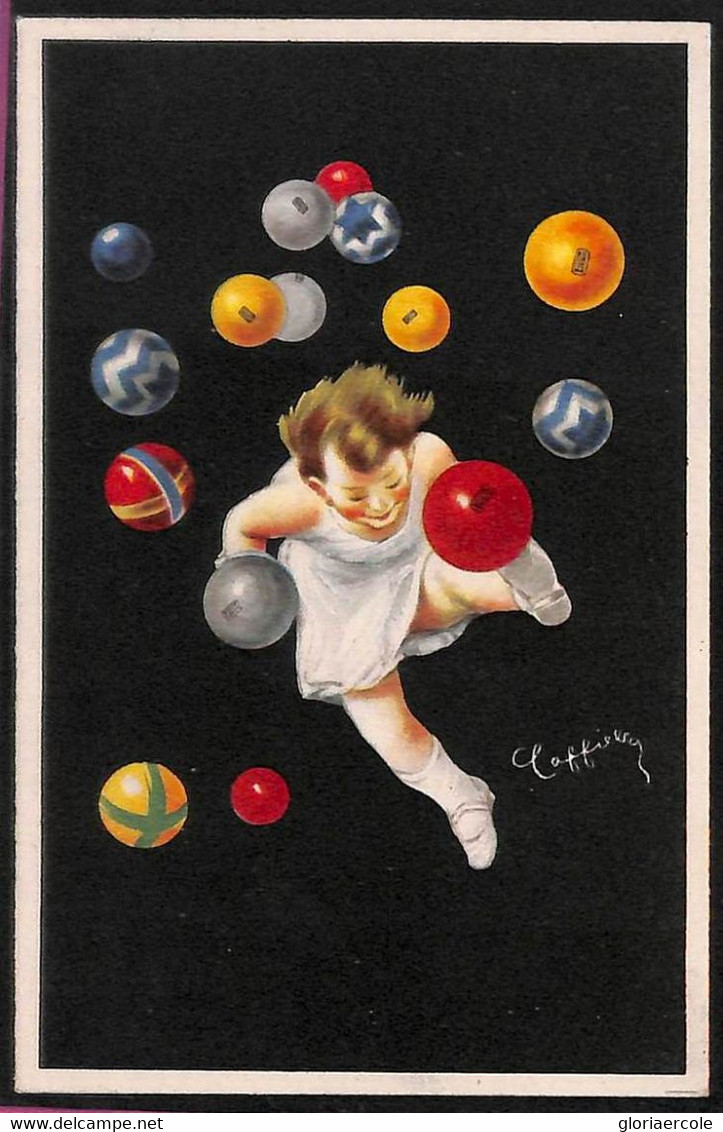Lib831 - VINTAGE Illustrated ADVERTISING POSTCARD  - PUBBLICITARIA Illustrata:   Cappiello PIRELLI Football Balls - Cappiello