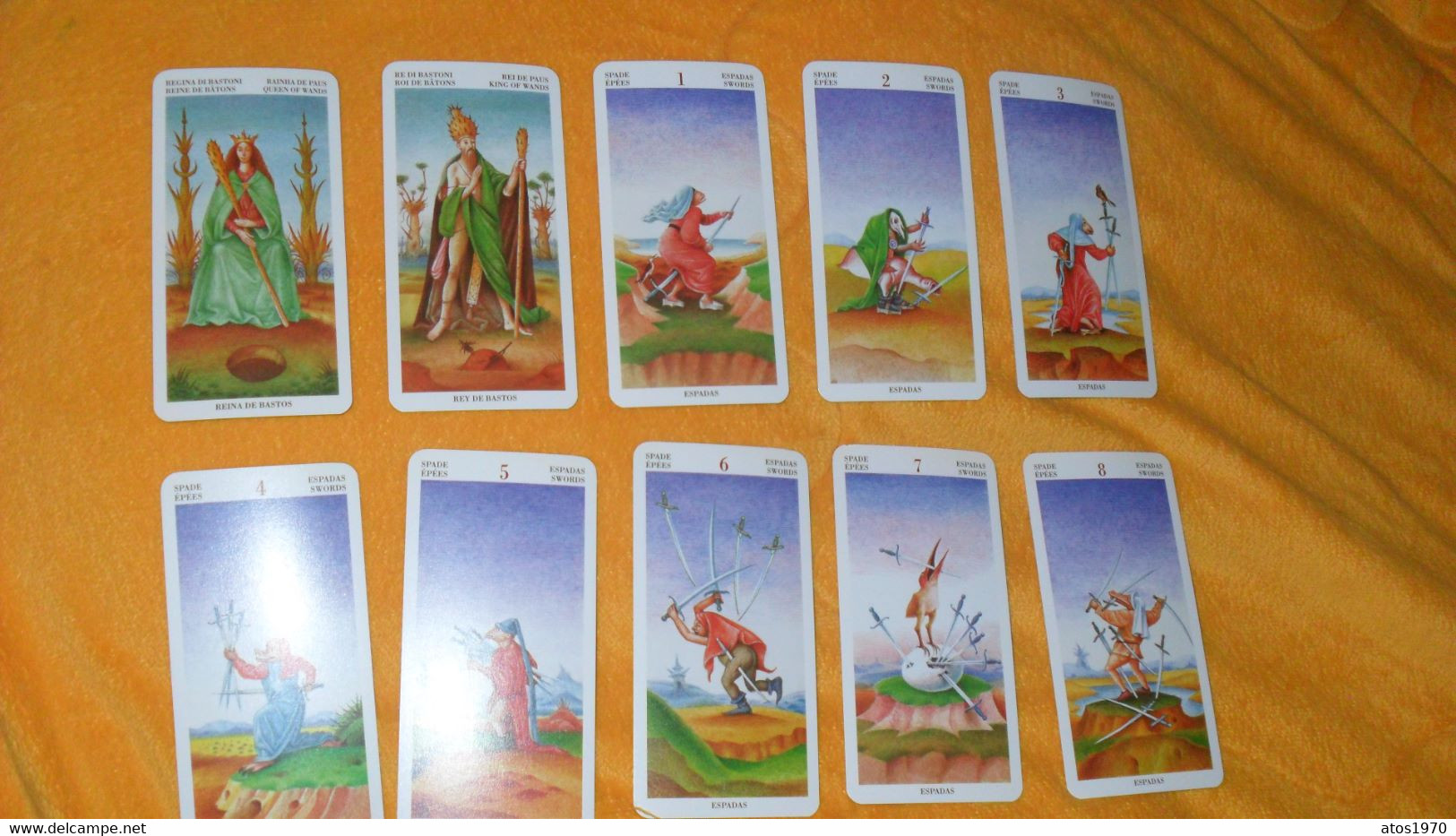 LOT 26 CARTES DE TAROTS JEU INCOMPLET..JOLIES ILLUSTRATIONS..JEU DIVINATOIRE.. - Tarot-Karten