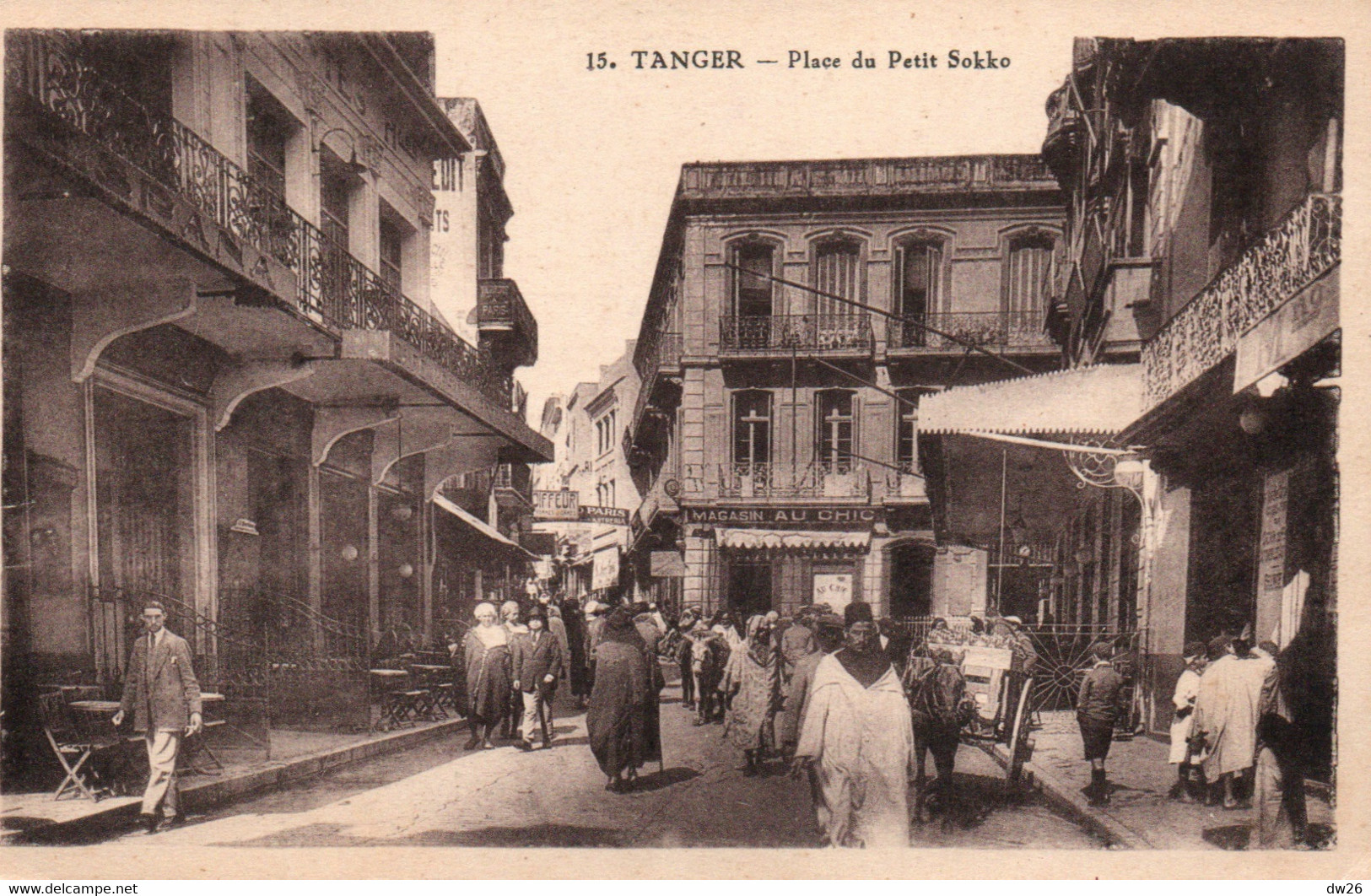 Tanger (Maroc) Place Du Petit Sokko, Commerces - Edition Lebrun - Carte N° 15 Non Circulée - Tanger