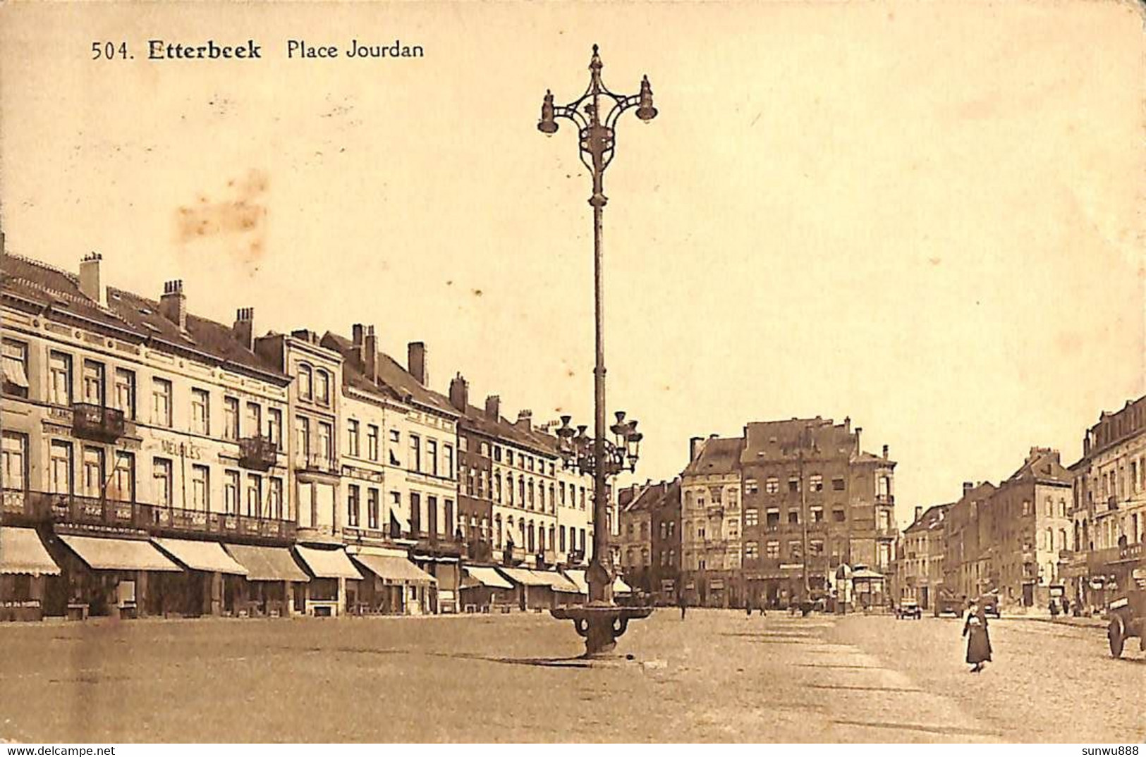 Etterbeek - Place Jourdan Animée 1926 (Edit. H Van Acker) (prix Fixe) - Etterbeek