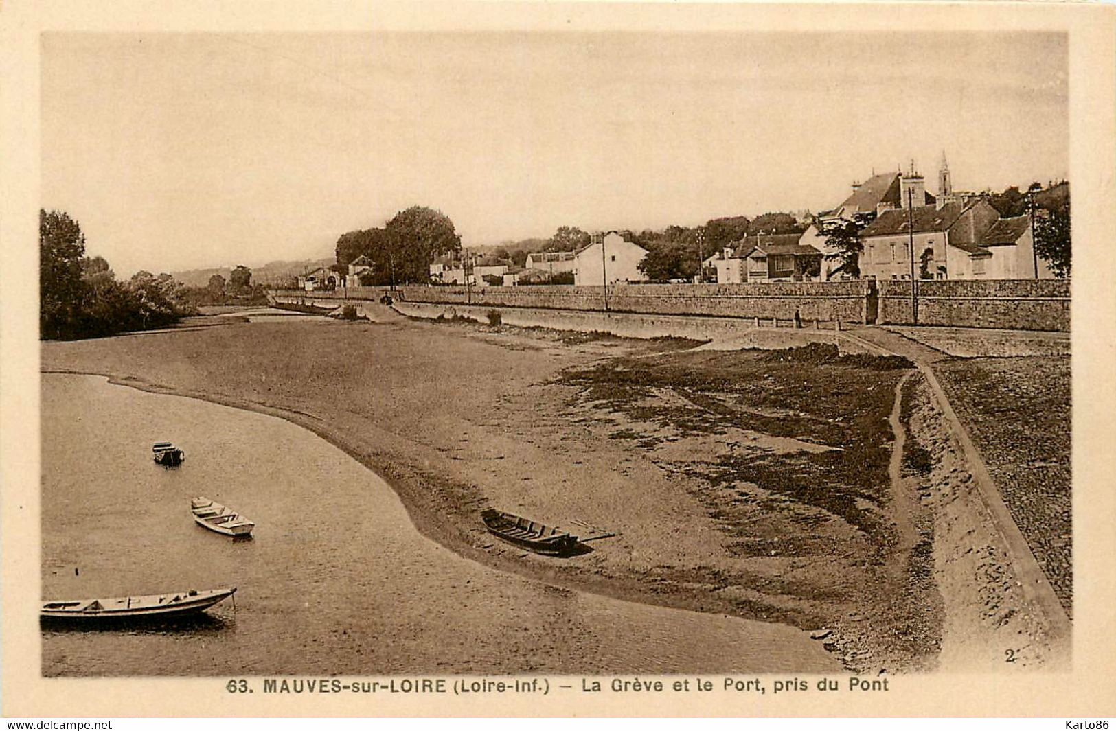 Mauves Sur Loire * La Grève Et Le Port Pris Du Pont - Mauves-sur-Loire