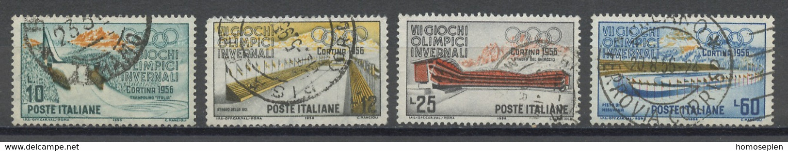 JO Cortina D'Ampezzo - Italie - Italy - Italien 1956 Y&T N°720 à 723 - Michel N°958 à 961 (o) - Jeux Olympiques D'hiver - Hiver 1956: Cortina D'Ampezzo