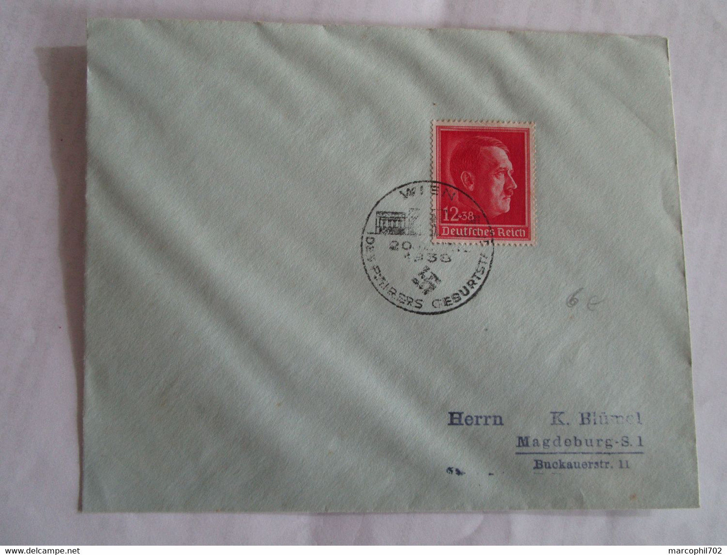 Lettre Allemagne IIIeme Reich Cachet WIEN Timbre Hitler - Carnets