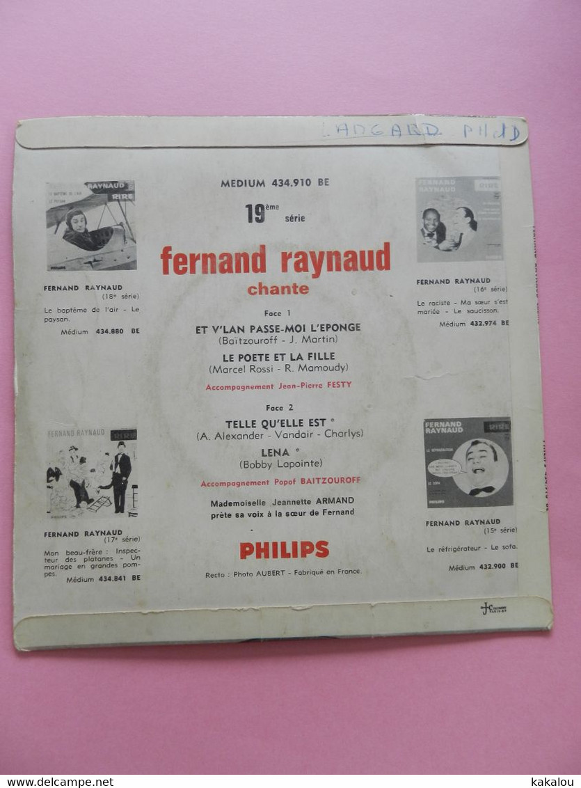 Vinyle 45 T  FERNAND RAYNAUD - Comiche