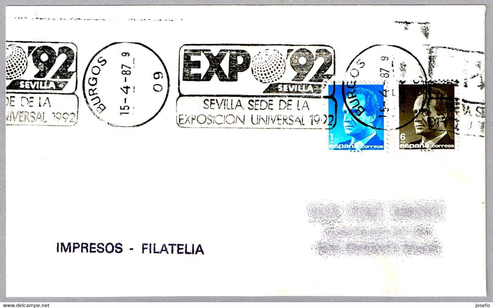 EXPO'92 - SEVILLA. Burgos 1987 - 1992 – Séville (Espagne)