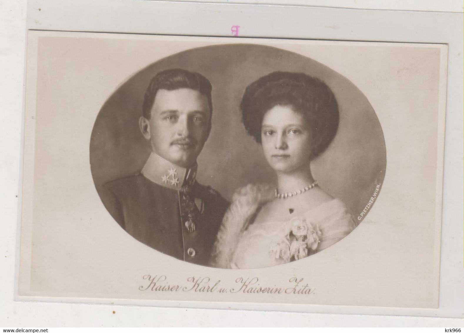 AUSTRIA Royal Family  KAISER KARL KAISERIN ZITA Nice Postcard - Royal Families