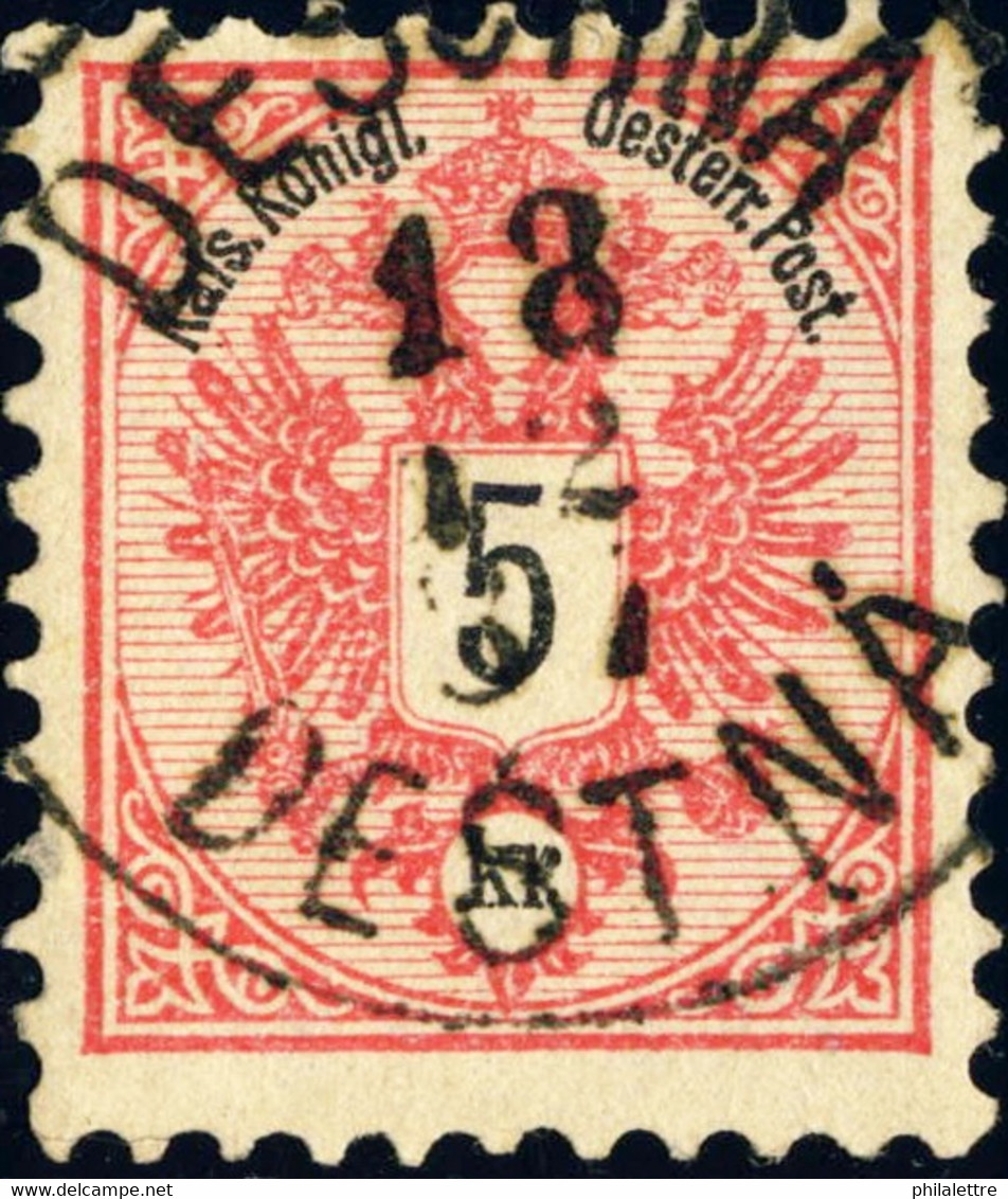 AUTRICHE / AUSTRIA 1887 Mi.46B OBLITÉRÉ / CANCELLED "DESCHNA / DEŠTNÁ" (CZECH) - Gebraucht