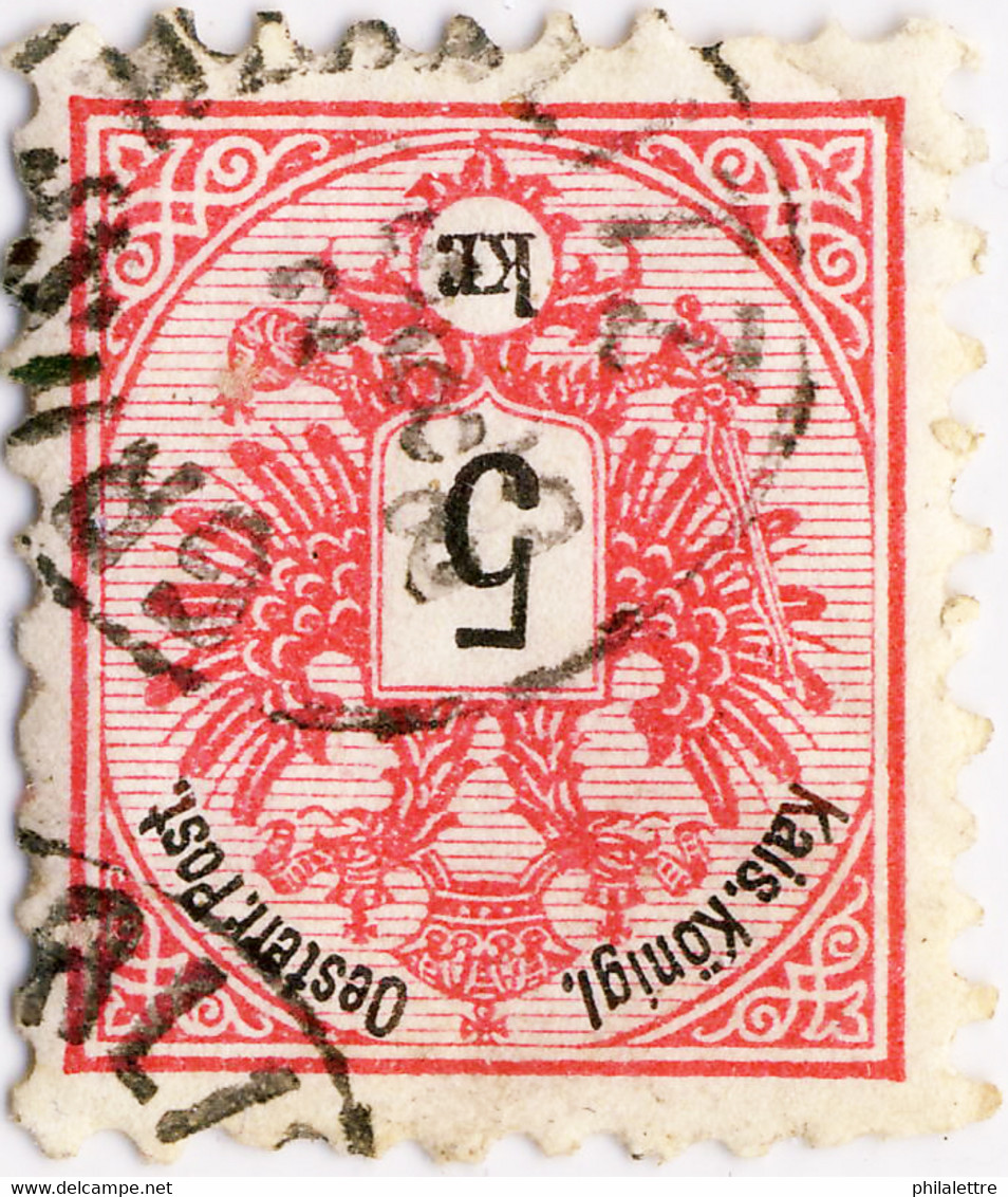 AUTRICHE / AUSTRIA 1885 "GROSS HERRLITZ" (gfj Klein 1467a) /Mi.46 P9 1/2 (Czech) - Gebraucht