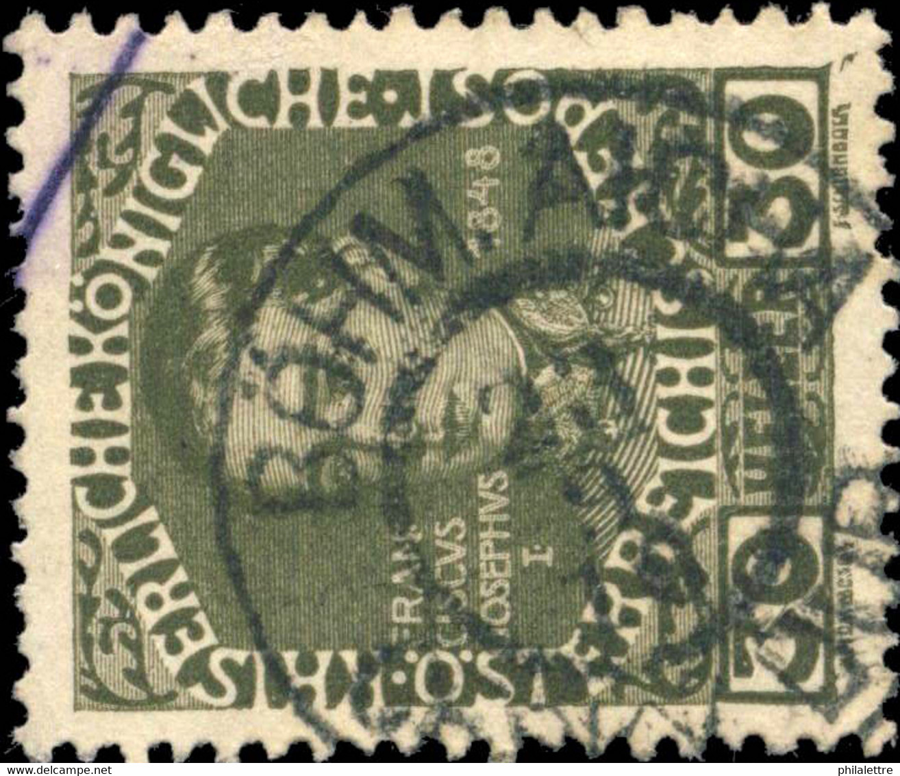 AUTRICHE / AUSTRIA 1910 Mi.148x Used " BÖHM. AICHA / CESKY DUD " (CZECH) - Used Stamps