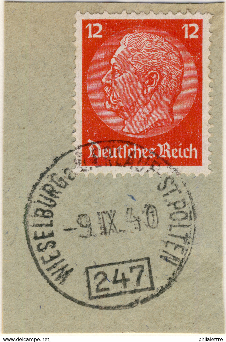 AUTRICHE / ÖSTERREICH 1940 WIESELBURG A.d.ERLAUF-ST.PÖLTEN Nr.247 Bahnpoststempel - Used Stamps