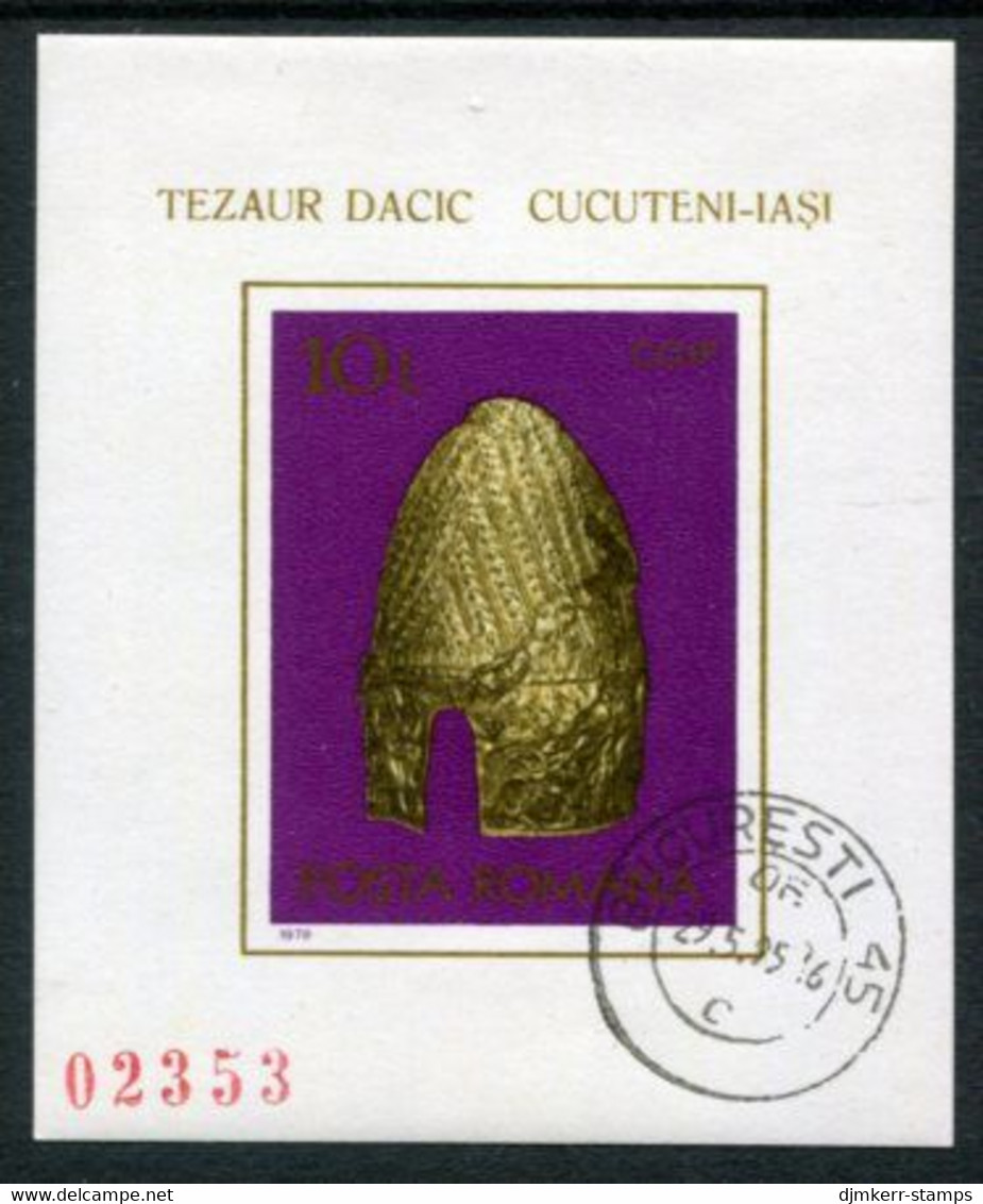 ROMANIA 1978 Daco-Roman Archeology Block Used.  Michel Block 154 - Usado