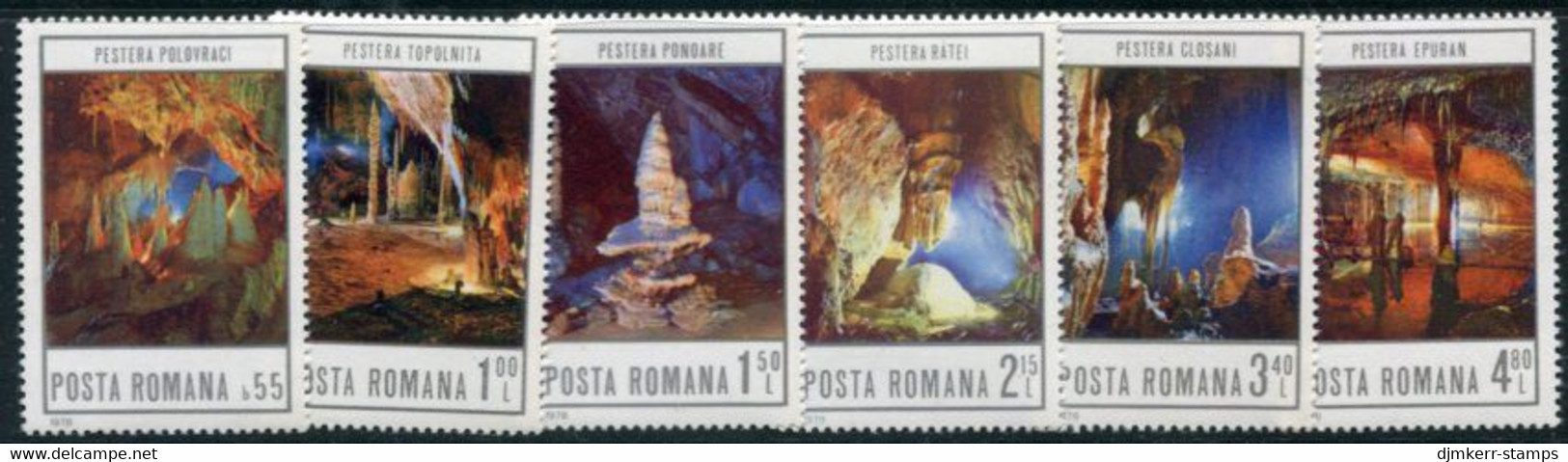 ROMANIA 1978 Caves In Romania MNH / **.  Michel 3536-41 - Nuovi