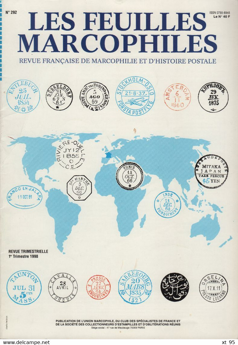 Les Feuilles Marcophiles - N°292 - Voir Sommaire - Frais De Port 2€ - Filatelie En Postgeschiedenis