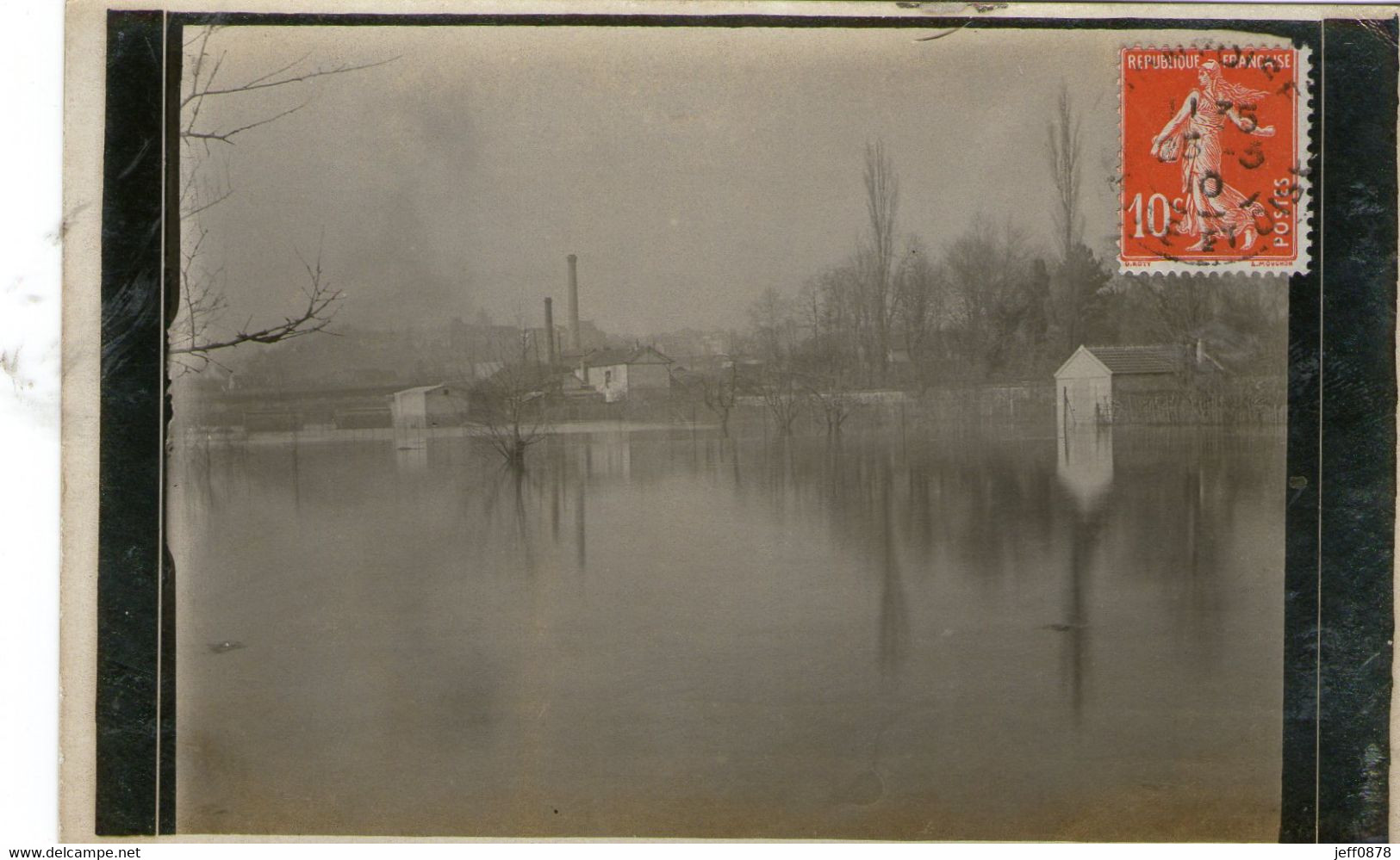 95 - VAL D'OISE - SAINT OUEN L'AUMONE - Inondations - Carte Photo - 1910 - Très Bon état - Saint-Ouen-l'Aumône