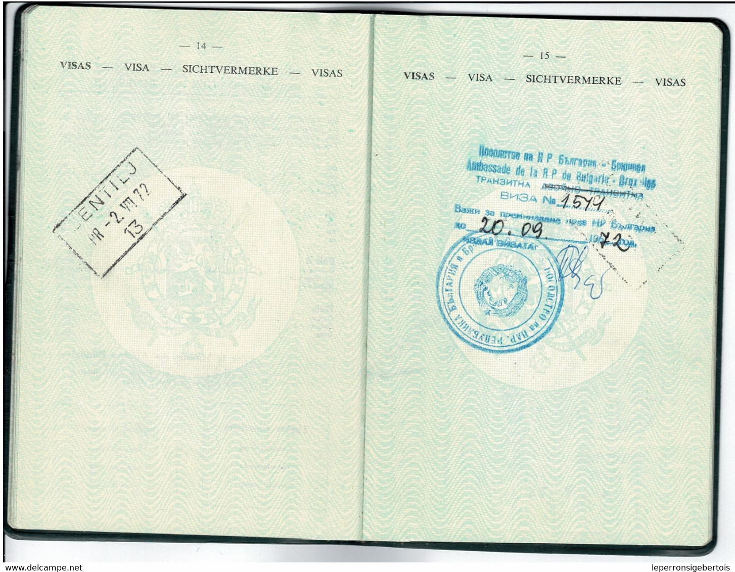 Passeport - Royaume De Belgique - Délivré à Schaerbeek Le 22/06/1972  - Timbre - Visas  - 5 Scans - - Historical Documents