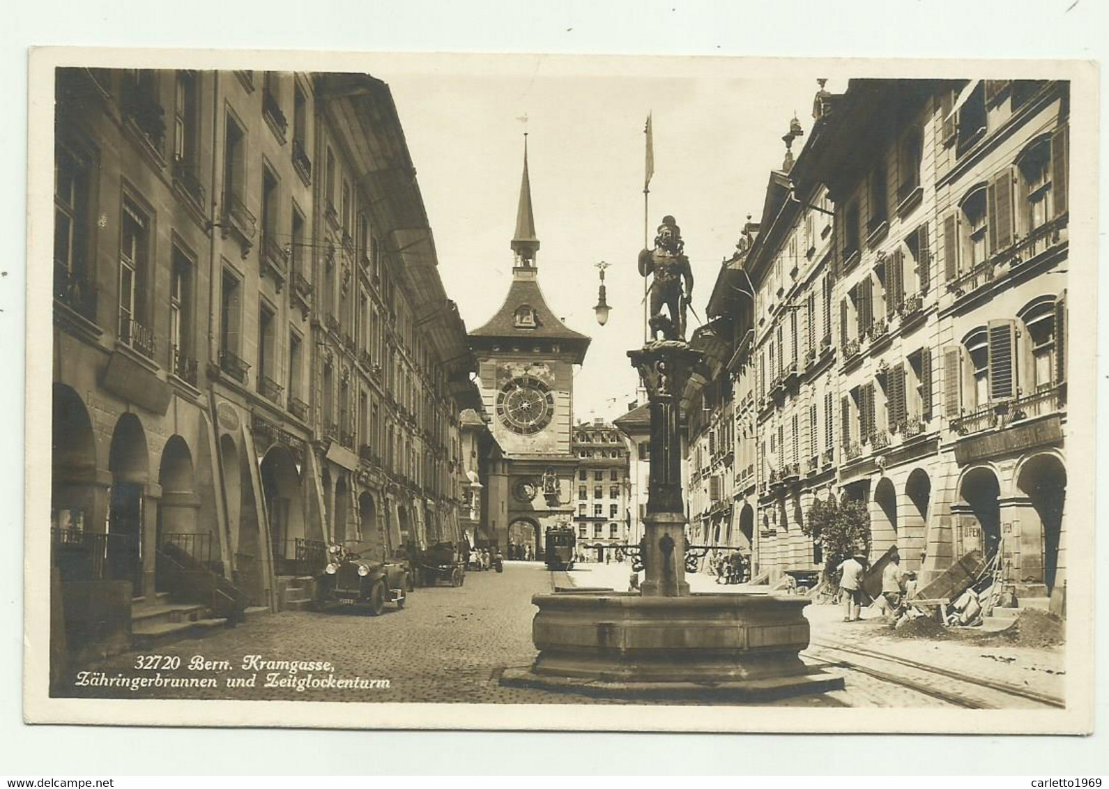 BERN - KRAMGASSE, ZAHRINGERBRUNNEN UND ZEITGLOCKENTURM  - NV  FP - Bern