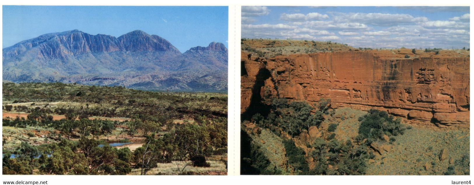 (S 21) Australian - 2 Attached Postcards  - NT - Mt Sonder & Kings Canyon - Ohne Zuordnung