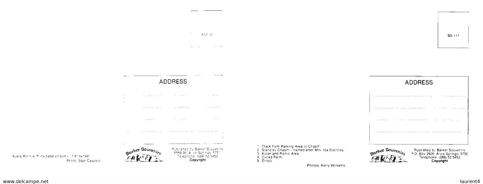 (S 21) Australian - 2 Attached Postcards  - NT - Ulluru & Standley Chasm - Non Classés