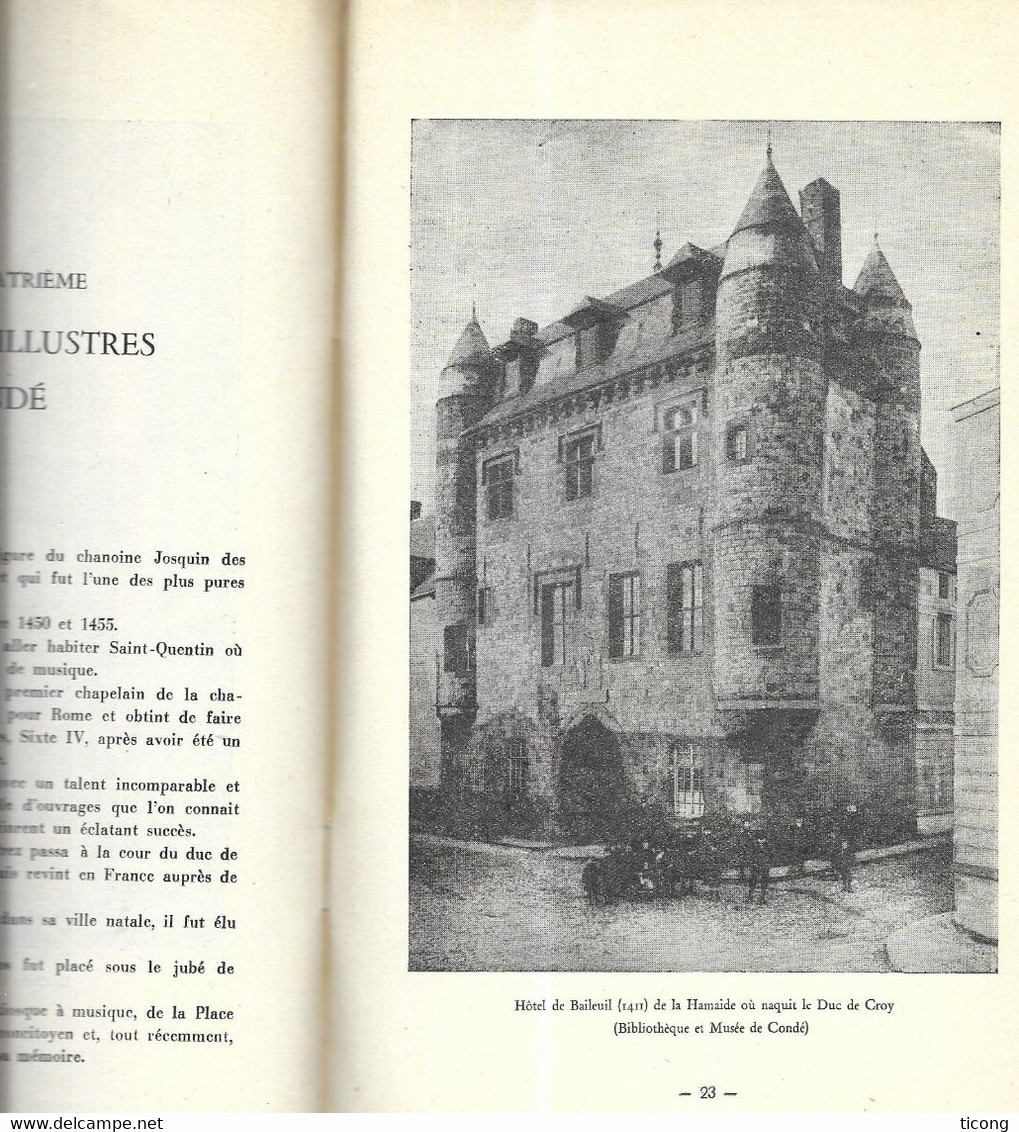 SOUVENIR DU BICENTENAIRE DE L EGLISE SAINT WASNON 1951 A CONDE SUR ESCAUT NORD - IMPRIMERIE DESCAMPS CONDE, A VOIR - Picardie - Nord-Pas-de-Calais