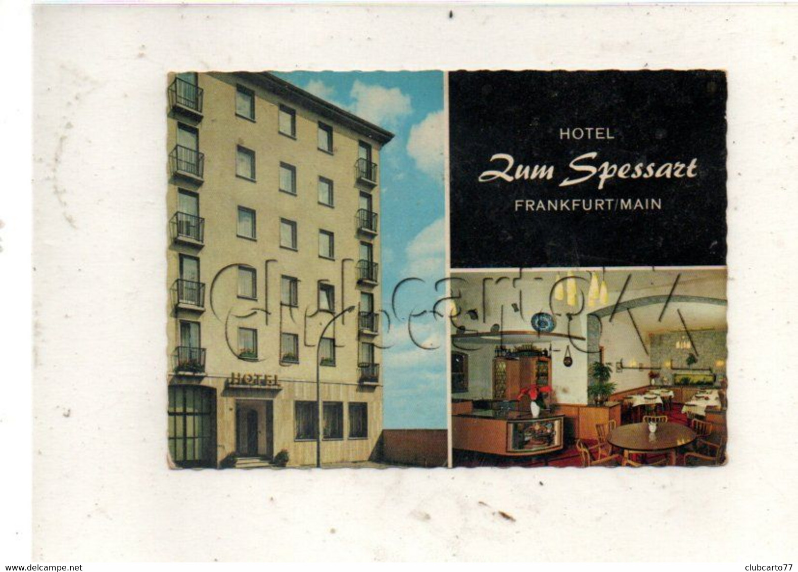 Frankfurt-am-Main (Allemagne, Hesse) : 2 Blick Von Hotel "Zum Spessartu" Im 1960 GF. - Frankfurt A. Main