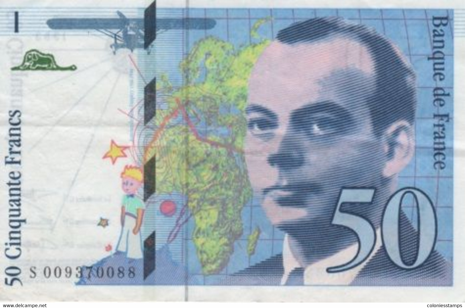 (B0159) FRANCE, 1993. 50 Francs. P-157b. VF - 50 F 1992-1999 ''St Exupéry''