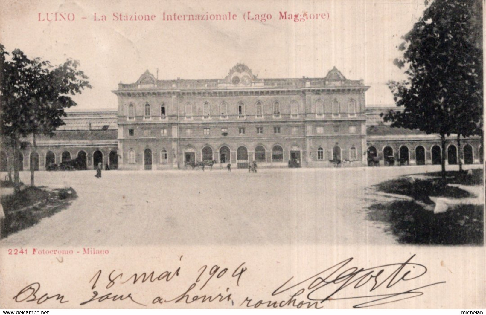 CPA   ITALIE---LUINO---LA STAZIONE INTERNATIONALE ( LAGO MAGIORE )---1904 - Luino
