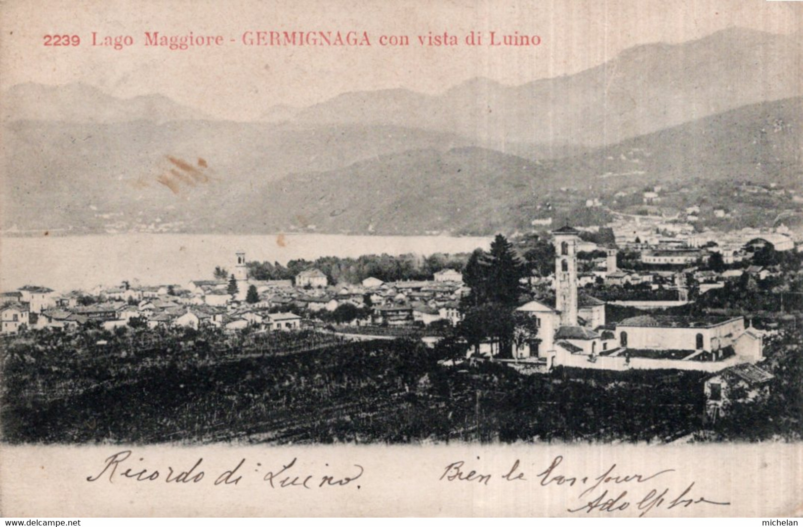 CPA   ITALIE---GERMIGNAGA CON VISTA DI LUINO - Luino