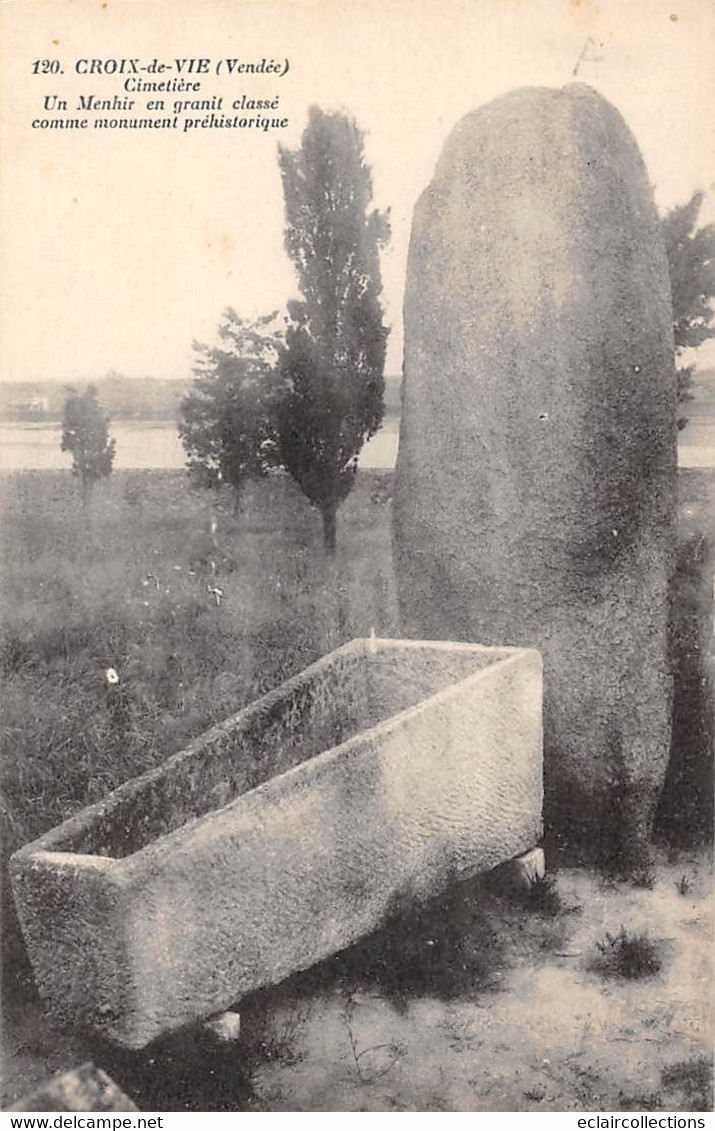 Thème: Dolmen Et Menhir:     Saint Gilles Croix De Vie   85     Menhir      (voir Scan) - Dolmen & Menhire