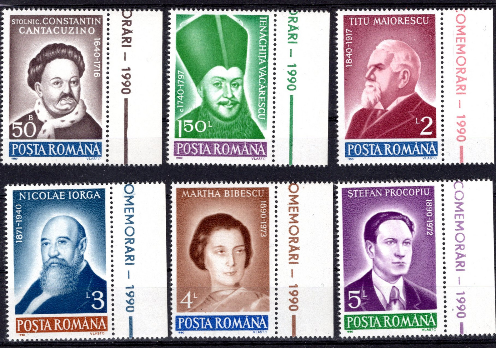 Romania / Arumänien  Michel #  4629 - 34 **  Seitenrand - Unused Stamps