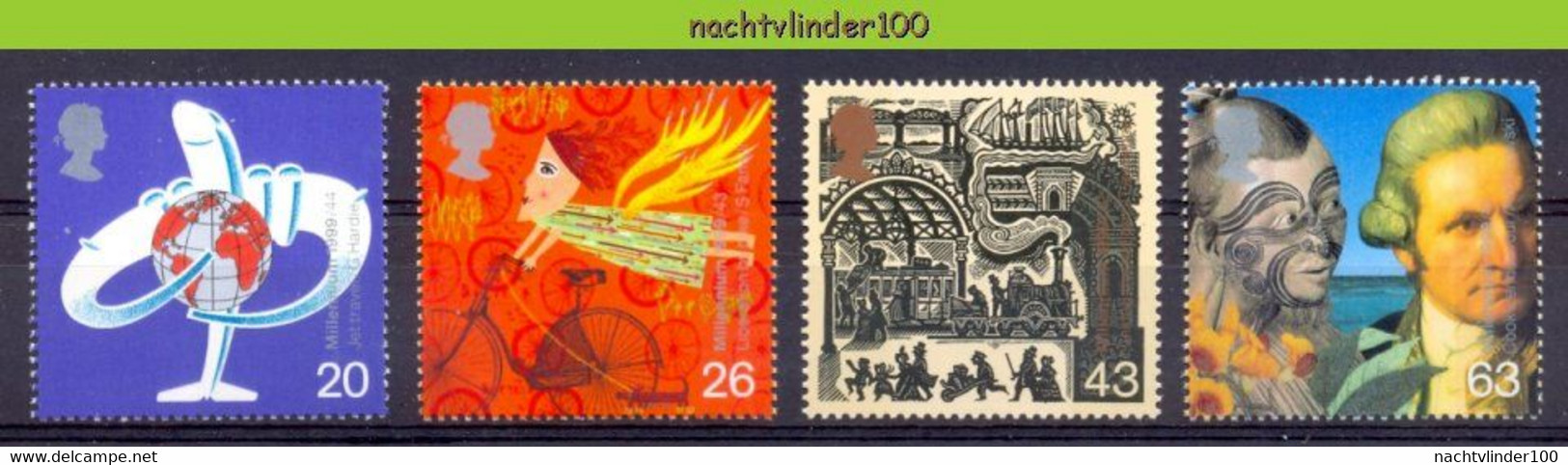 Nbd0433 TRANSPORT FIETS VLIEGTUIG TRAVELLERS' TALE PLANE PLANET EARTH BICYCLE JAMES COOK GREAT BRITAIN 1999 PF/MNH - Sonstige (Land)