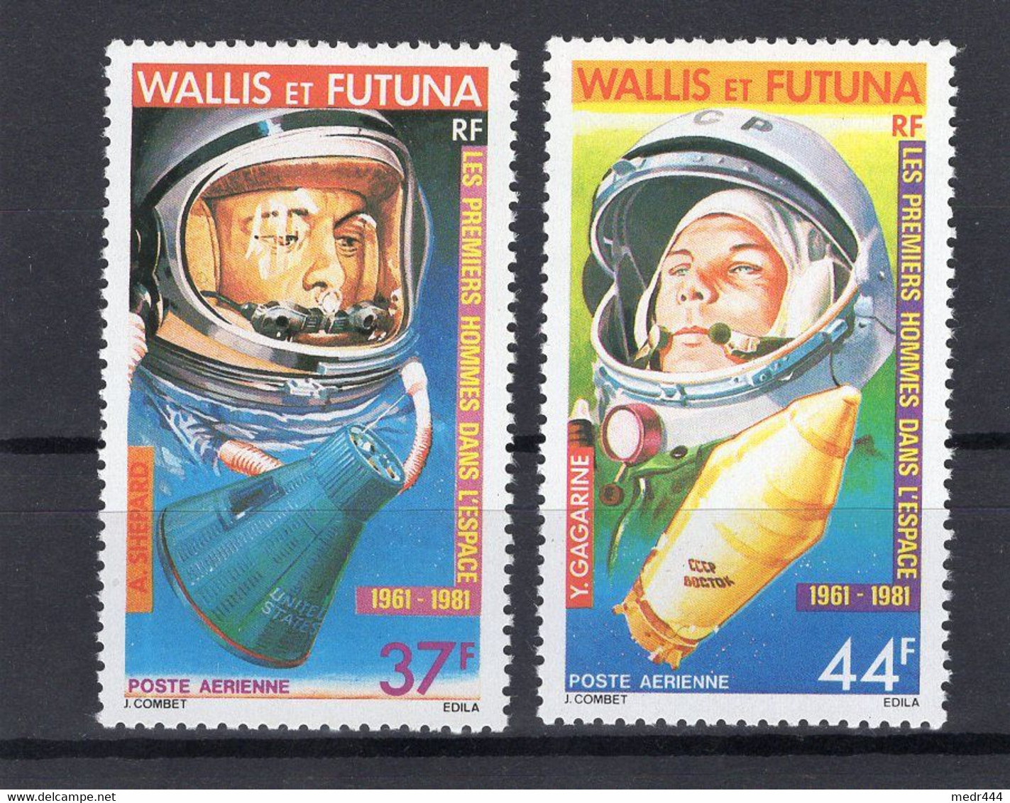 Wallis And Futuna 1981 - Airmail - The 20th Anniversary Of First Man In Space - Stamp 2v - Complete Set -  MNH** - Covers & Documents