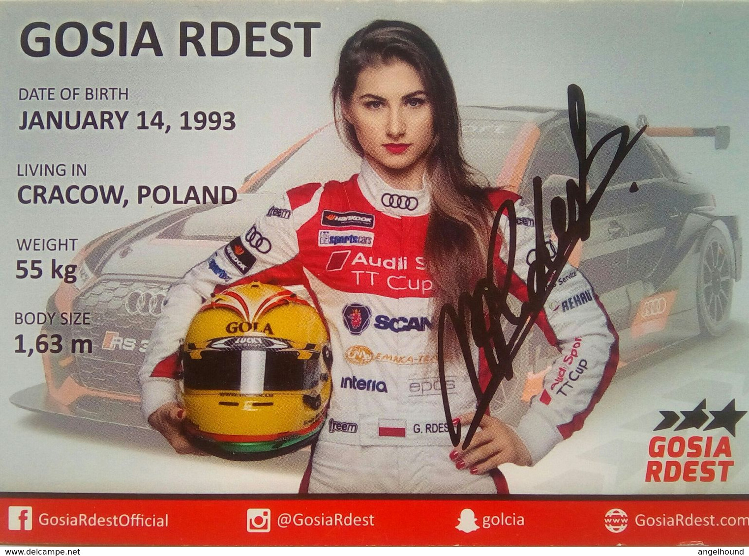 Gosia Rdest ( Polish Race Car Driver) - Autogramme