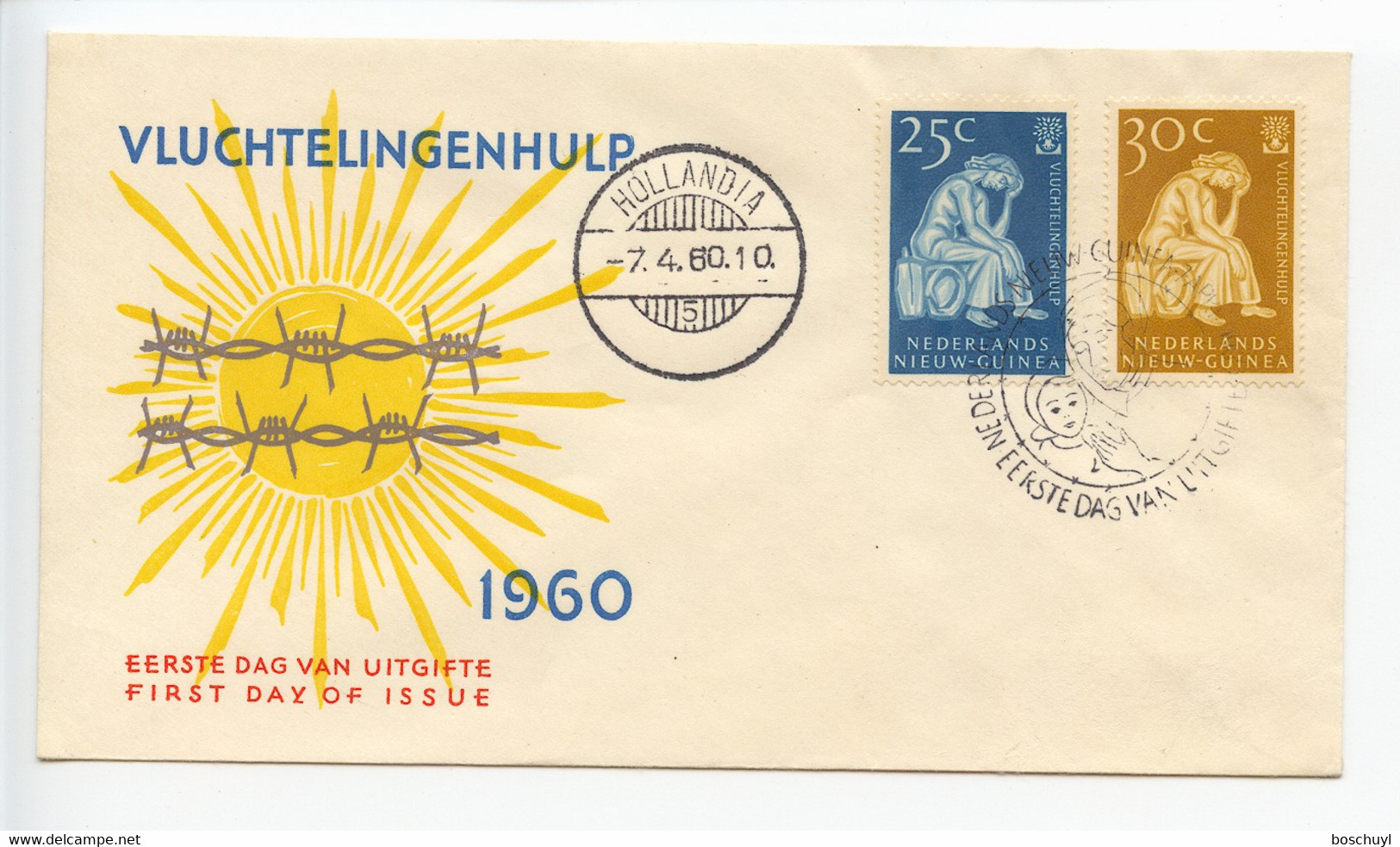 Netherlands New Guinea, 1960, World Refugee Year, FDC - Nuova Guinea Olandese