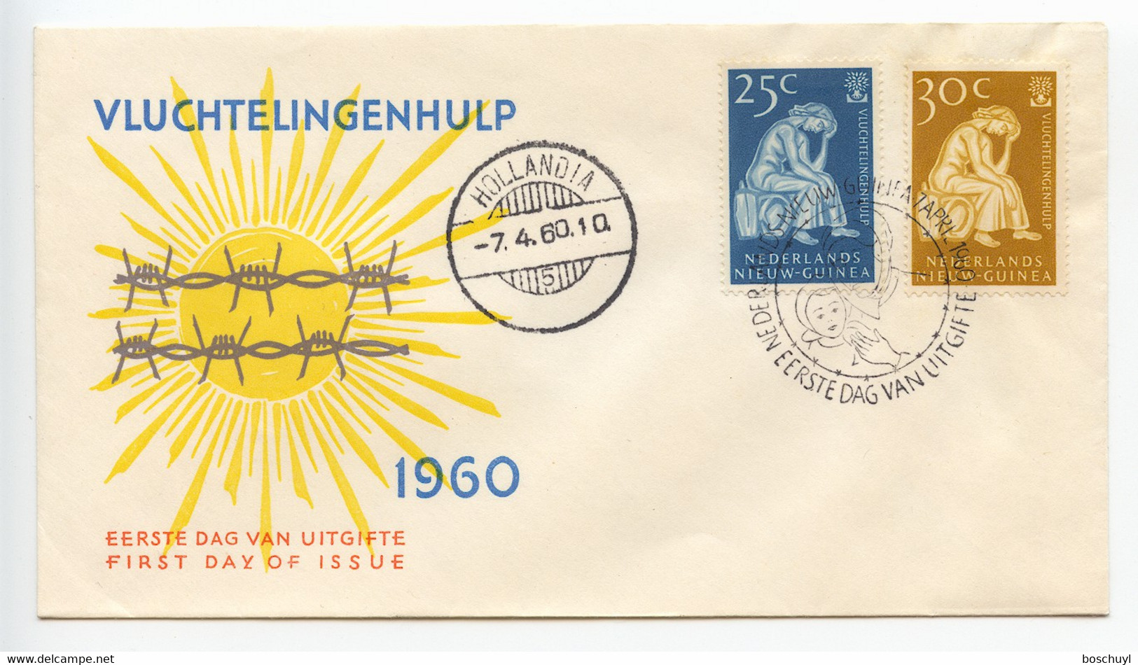 Netherlands New Guinea, 1960, World Refugee Year, FDC - Nederlands Nieuw-Guinea