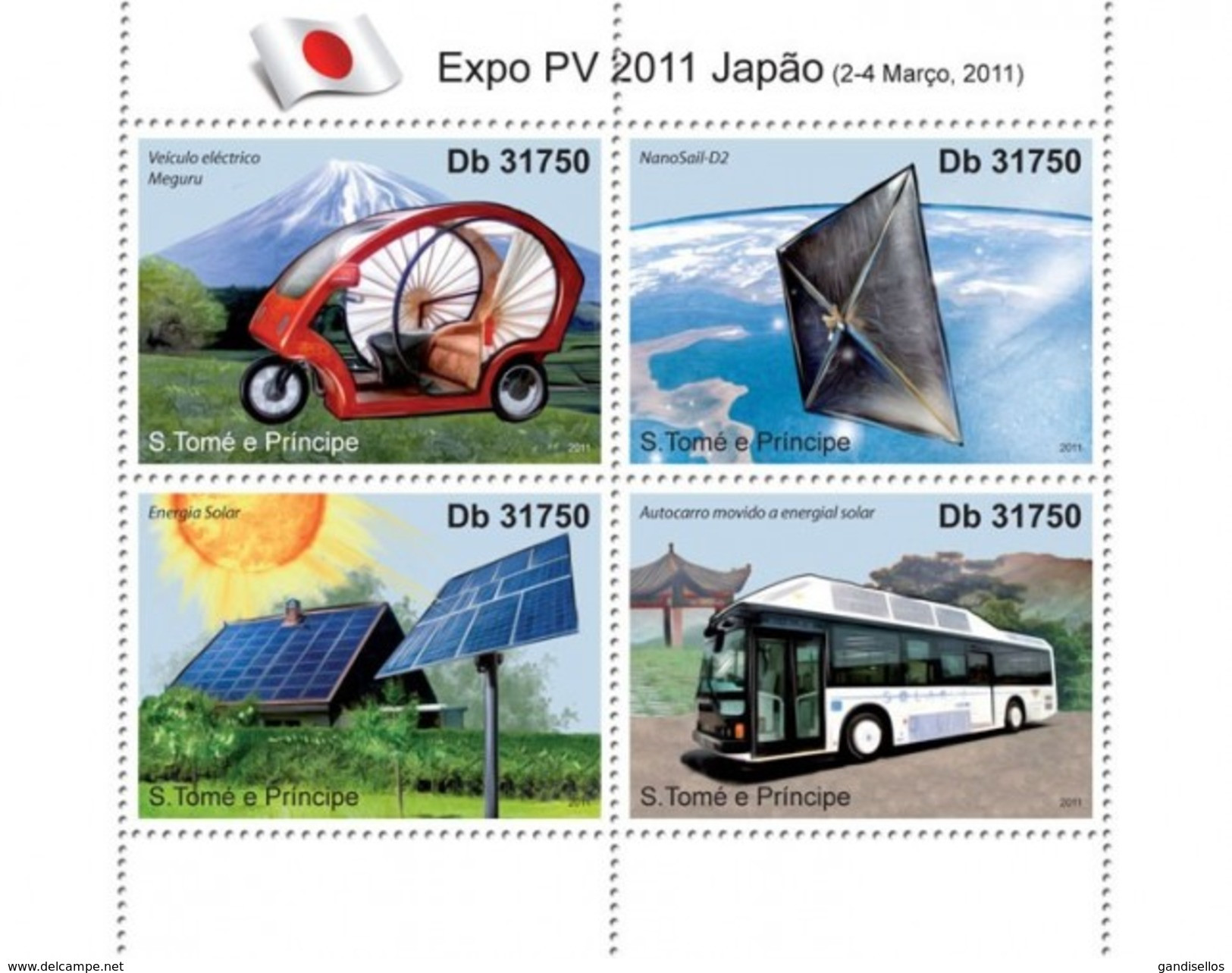 SAO TOME E PRINCIPE 2011 SHEET EXPO PV JAPAN NUEVAS TECNOLOGIAS NEW TECHNOLOGIES ENERGIA SOLAR ENERGY  St11208a - Sao Tomé Y Príncipe