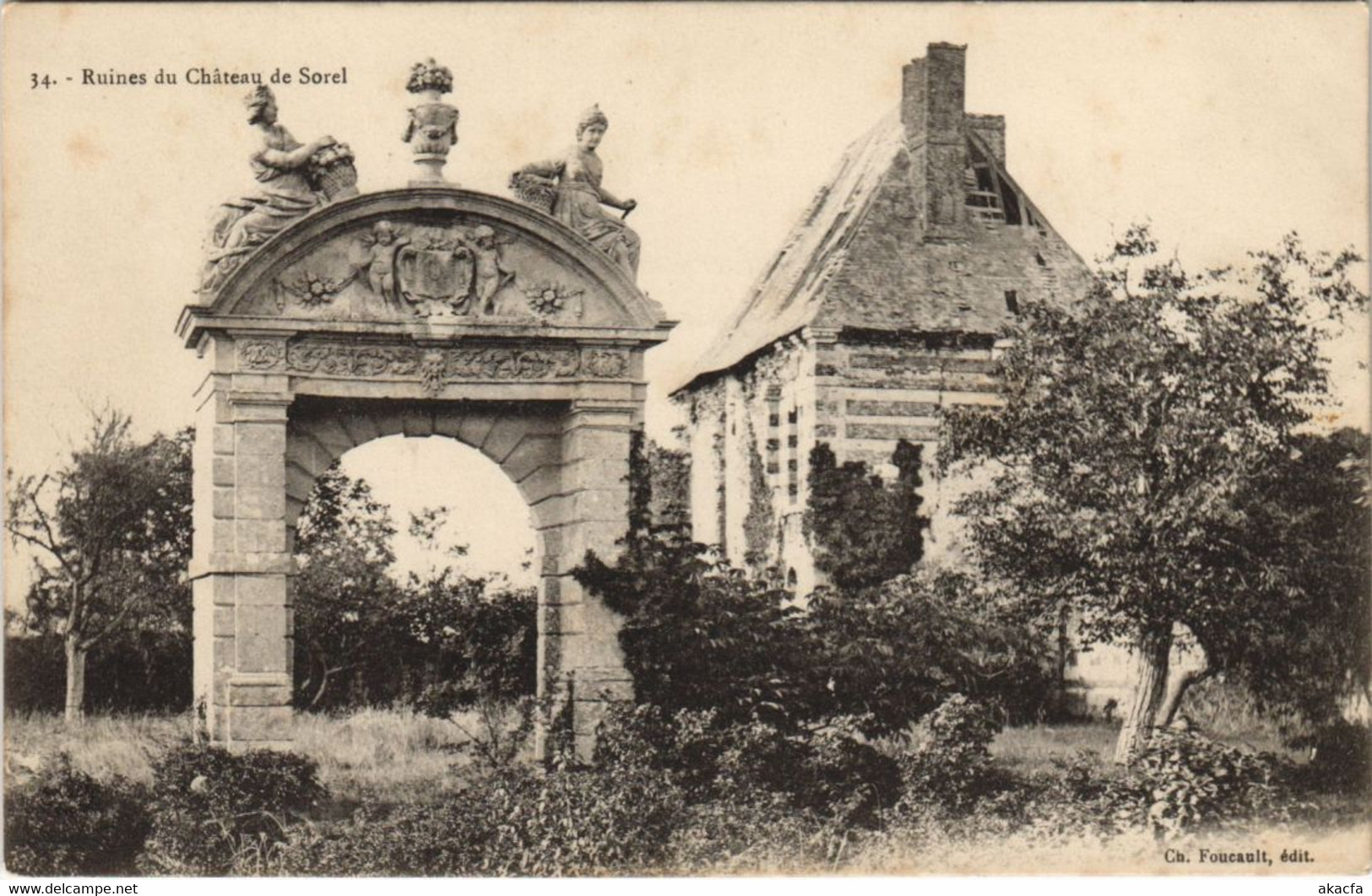 CPA Ruines Du Chateau De SOREL (33194) - Sorel-Moussel
