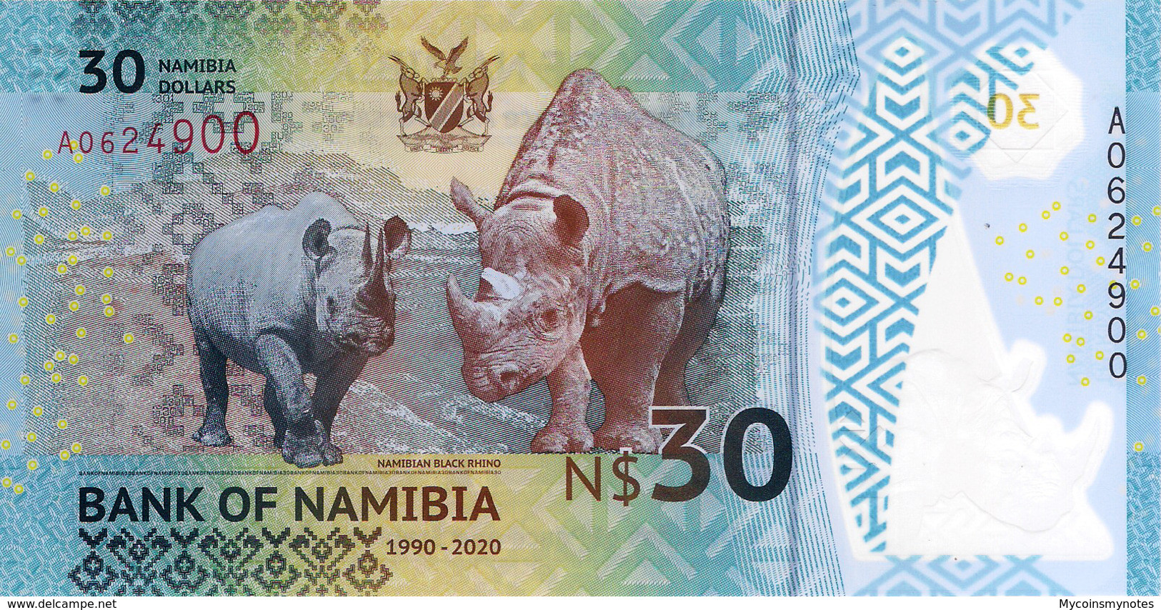 NAMIBIA, 30 DOLLARES, COMMEMORATIVE BANKNOTE, 2020, P-NEW, POLYMER, UNC - Namibie