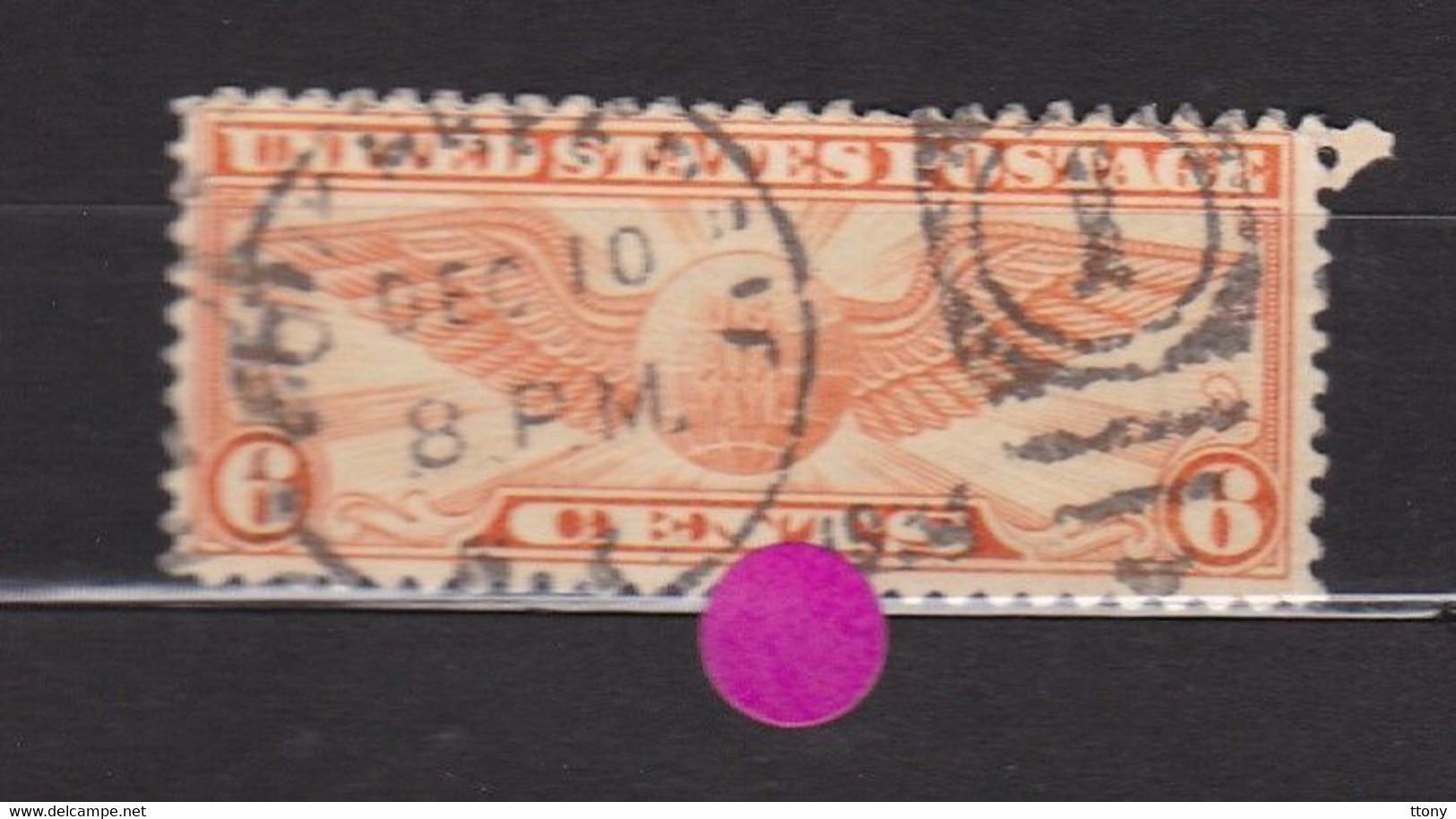 USA. Scott # C19     Used. Airmail Stamps. 1934    Winged Globe    Cachet - 1a. 1918-1940 Gebraucht