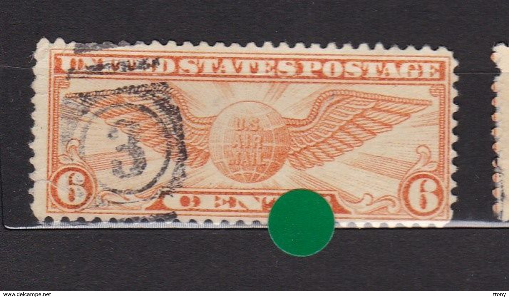 USA. Scott # C19     Used. Airmail Stamps. 1934    Winged Globe    Cachet - 1a. 1918-1940 Gebraucht