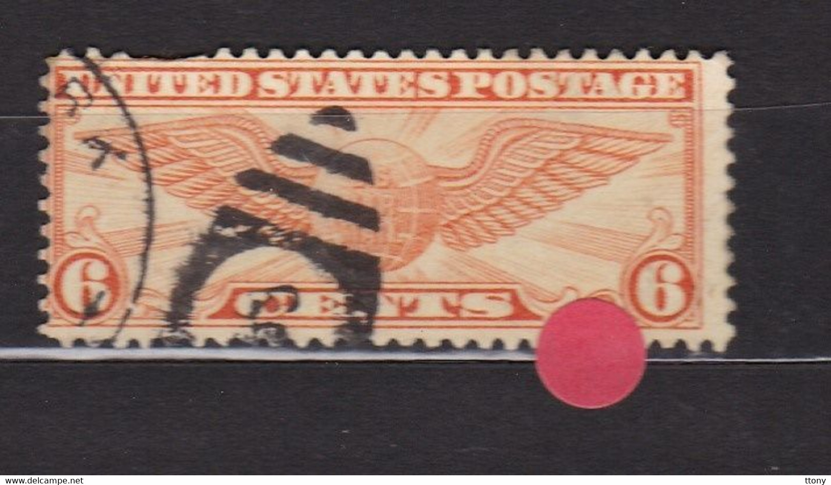 USA. Scott # C19     Used. Airmail Stamps. 1934    Winged Globe    Cachet - 1a. 1918-1940 Gebraucht