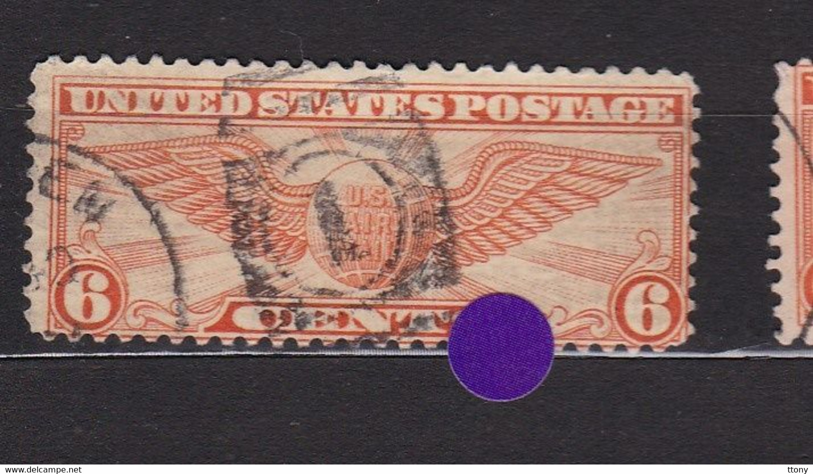 USA. Scott # C19     Used. Airmail Stamps. 1934    Winged Globe    Cachet - 1a. 1918-1940 Oblitérés