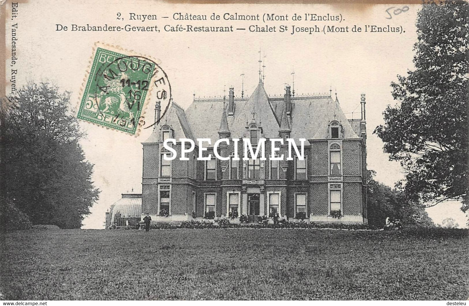 2 Château De Calmont - Mont De L'Enclus - Ruien - Kluisbergen