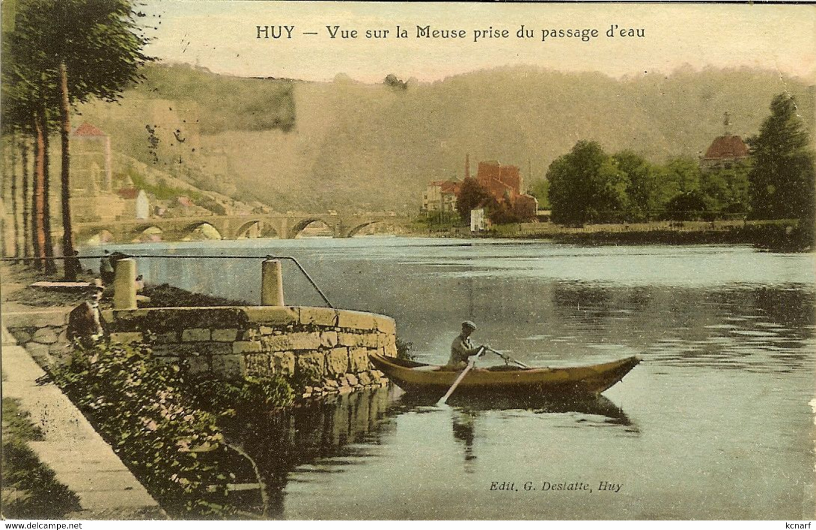 CP De HUY " Vue Sur La Meuse Prise Du Passage D'eau " Couleurs - Huy